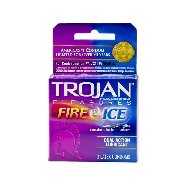 Trojan Pleasures Fire & Ice Condoms 3 Pack