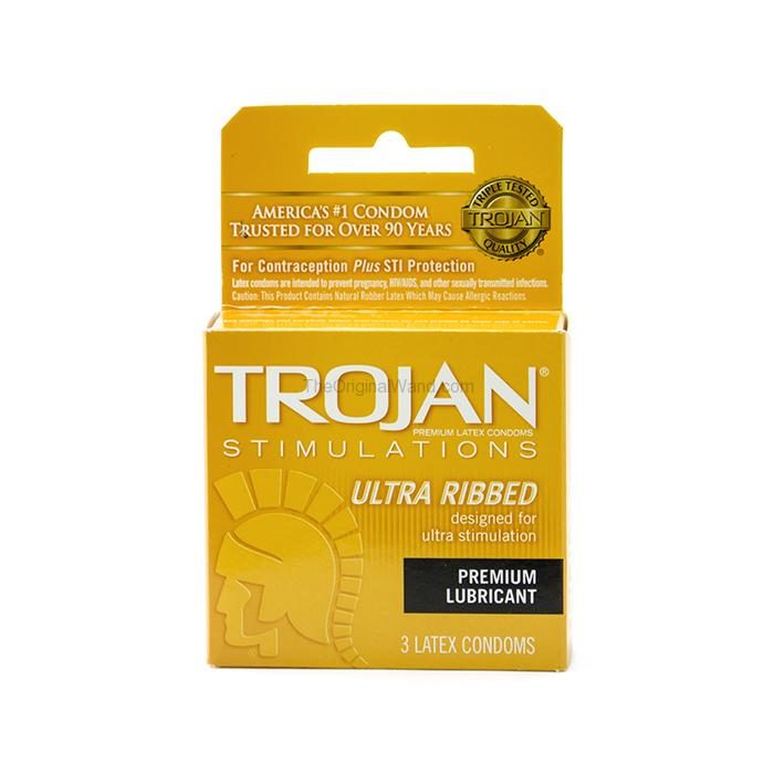 Trojan Ultra Ribbed Condoms 3 Pack